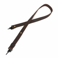 Tourbon Leather Rifle Sling Gun Carry Strap+Metal Swivels Studs Screws Adjusted