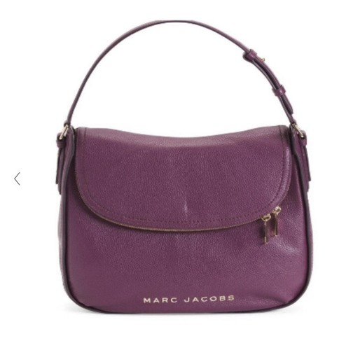 Bolso de hombro Marc Jacobs The Groove Flap Hobo de cuero ciruela nuevo con etiquetas