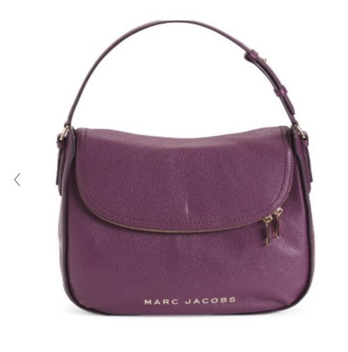 Marc Jacobs The Groove Flap Hobo Prune Leather Shoulder Bag NWT - Picture 1 of 7