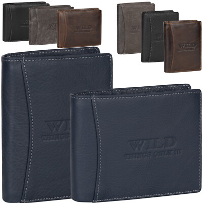 Wild Things Only !!! RFID echt Leder Portemonnaie Geldbörse Herren Hochformat