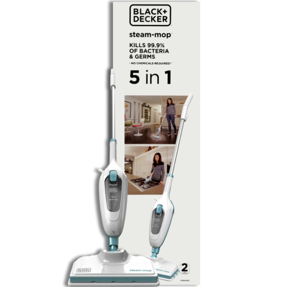 VENTEO - Scopa A Vapore 1300w - Testa Snodata - Venteo - Vapore Continuo - Doppio Serbatoio