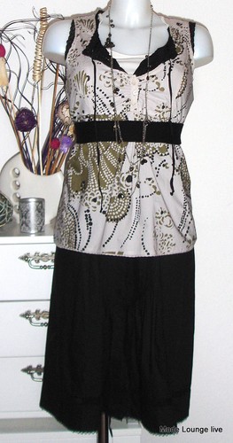 Noa Noa Top Shirt Blouse Gray Brown Madden Cotton Dots - Picture 2 of 7