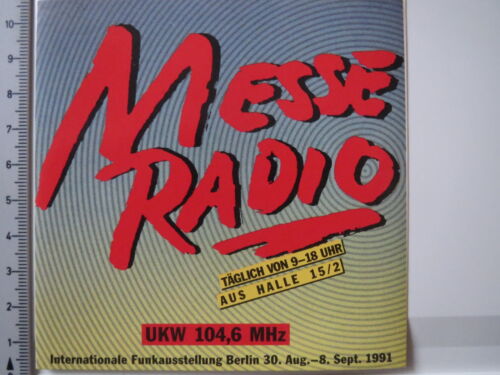 Aufkleber Sticker Messe Radio Berlin Funkausstellung 1991 Decal (3645) - Bild 1 von 1
