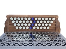 Steirische Harmonika Gleichtonknöpfe geriffelt blau 4er Set Knopf Ersatzteile