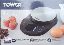 Turm Küchenwaage Digitalwaage mit Nullwaage Funktion Schwarz