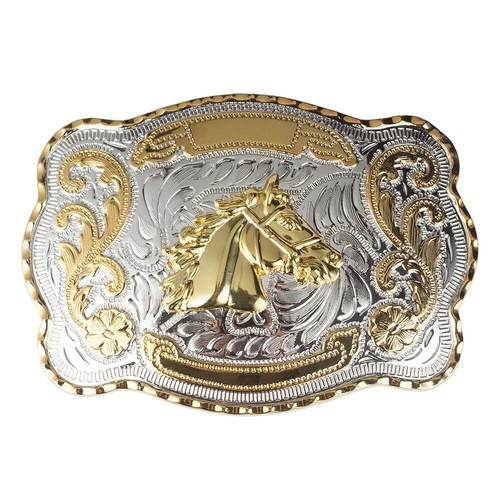 Fibbia cintura animale grande doppio colore scorpione oro per uomo lega cowboy western - Foto 4 di 34