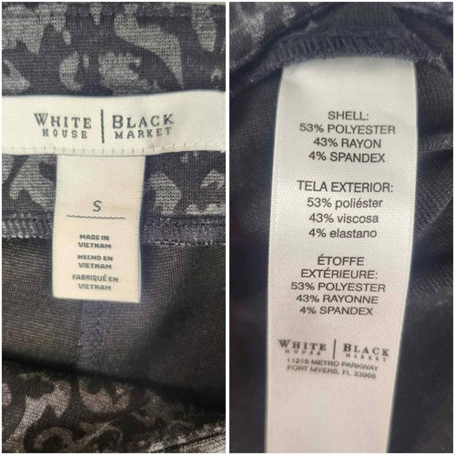 Pantaloni mercato neri Casa Bianca piccoli 29 neri motivo grigio leggings elasticizzati - Foto 11 di 11