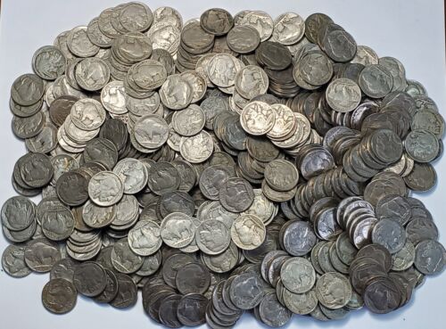 1 full roll (40) Circulated lot of mixed "Full Date" Buffalo Nickels