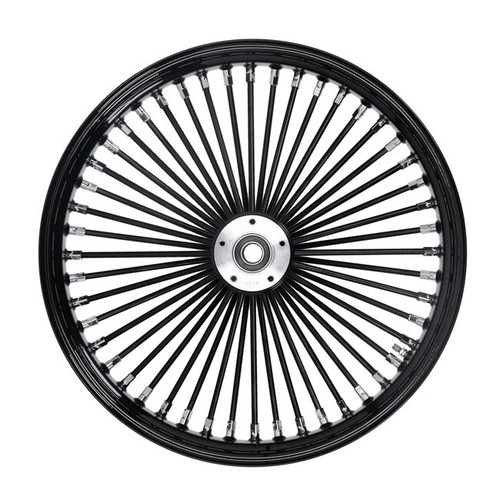 Llanta De Radios Grande Delantera SF Negra 3,5x21" Para Harley-Davidson Con TÜV!