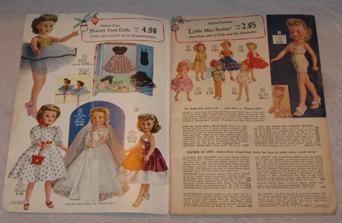 1957 ALDENS Christmas Book Catalog Cover 