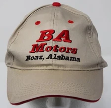 BA Motors Boaz Alabama Design Dynamix Baseball Hat Red Khaki Strapback Cap 1Size