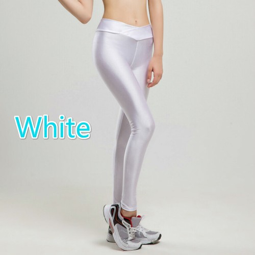 Lady Sport Leggings Shiny Skinny Stretchy Fitness Yoga Pants Trouser Casual Slim - Picture 13 of 28