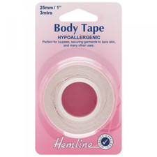 Hemline 3m x 25mm Body Tape Hypoallergenic Toupee Bra
