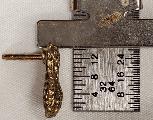 Rare Vtg 1950's Figural Metal Pinback Button Planters Mr Peanut Pin Prize 1/4" - Picture 5 of 6