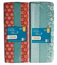 The Pioneer Woman Tissue Paper Red Teal Floral ~ Choice 1 Pack of 12pc Farmhouse