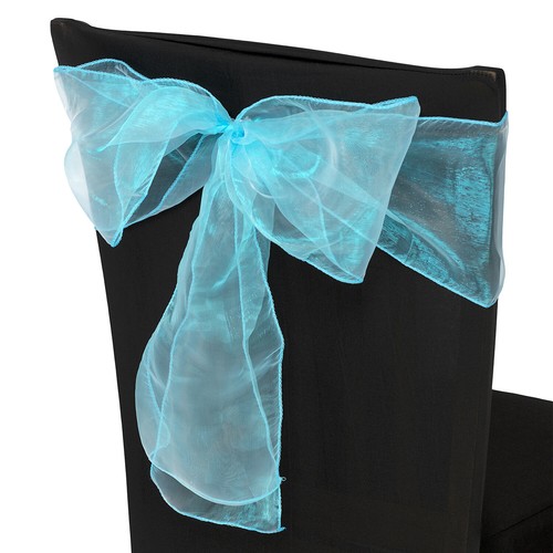 Silla de organza de boda fajas ancho lazo completo para decoración de fiesta 1x-100x - Imagen 5 de 391