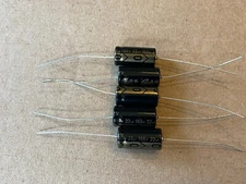 5 New 22 uf 160v Axial Capacitors Guitar Tube Amp & Radio Electrolytic (Qty)