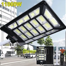 9900000LM Commercial LED Solar Street Light Motion Sensor Dusk-to-Dawn Road Lamp