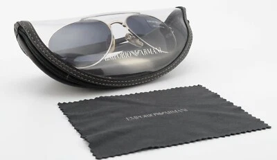 EMPORIO ARMANI Sonnenbrille 092-S 707 SMALL 135 Pilot Klassisch Silber Italy - Bild 1 von 4