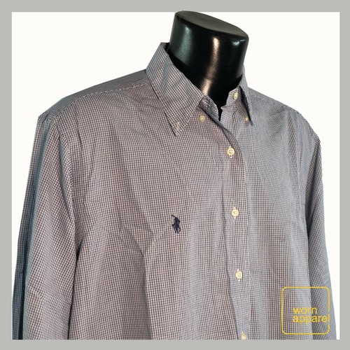 Polo Ralph Lauren Camicia Manica Lunga da Uomo Camicie Vintage Taglia 17  Scacchi | eBay