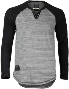 Download ZIMEGO Men's Long Sleeve Color Block Raglan V Neck Henley ...