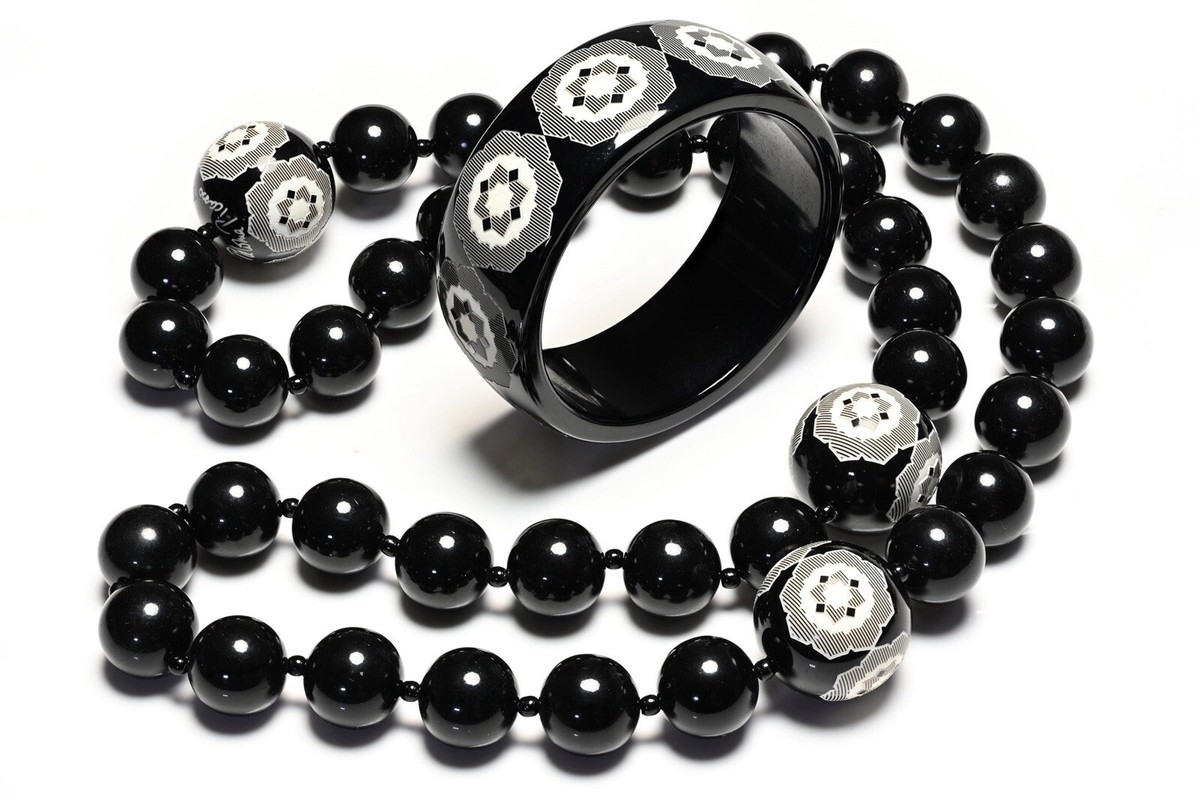 Tiffany & Co Paloma Picasso Black White Zellige Marrakesh Bracelet