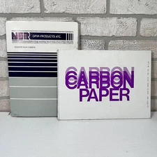 Vintage Carbon Paper Tracing Typing 2 Boxes BLUE BLACK Approx 200 Sheets