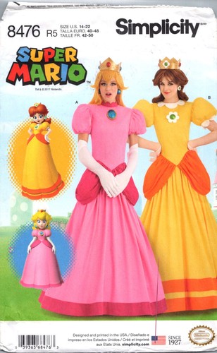 OOP Simplicity Super Mario Costume Sewing Pattern Adult Size You Choose - Picture 2 of 5
