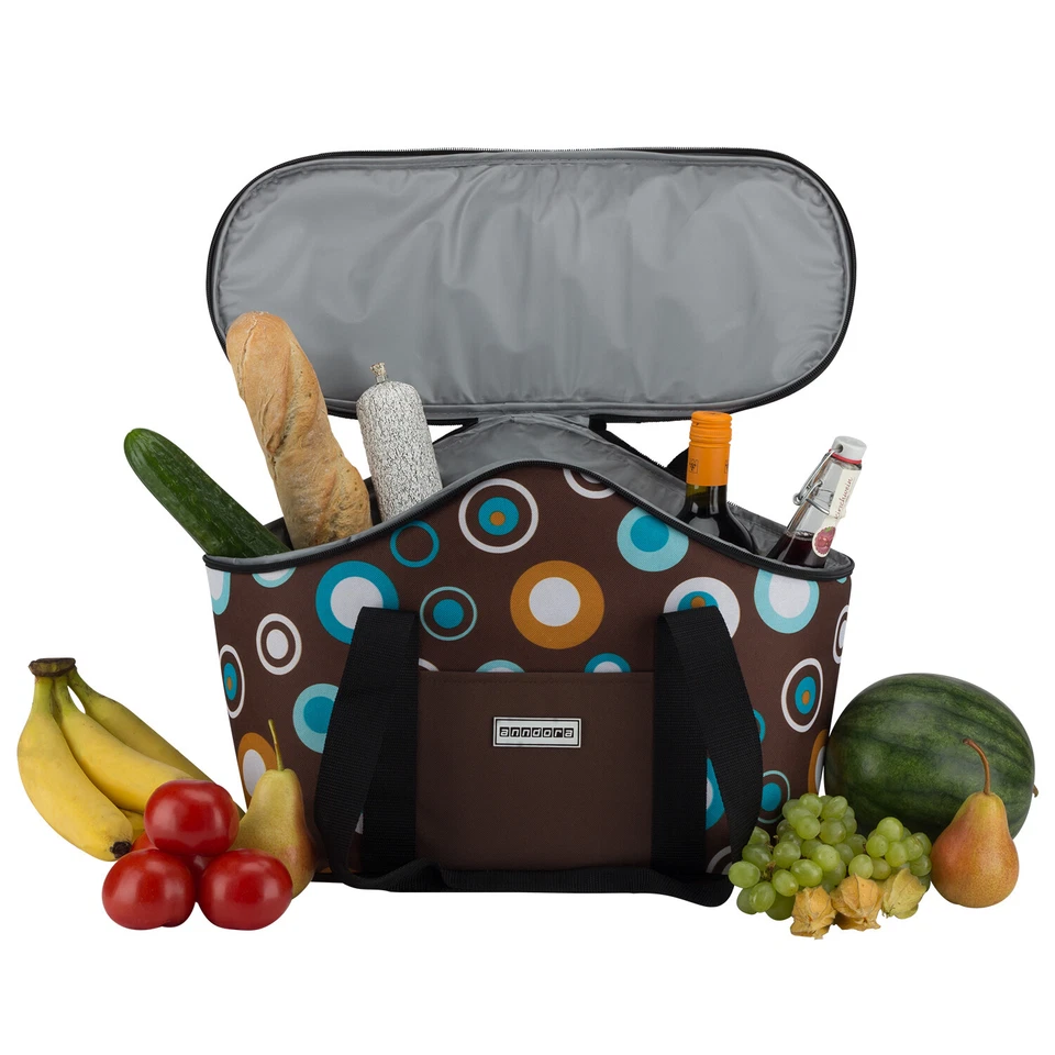 anndora® Kühltasche Picknicktasche 20 Liter Isoliertasche Einkaufstasche Kühlbox - Bild 3 von 4