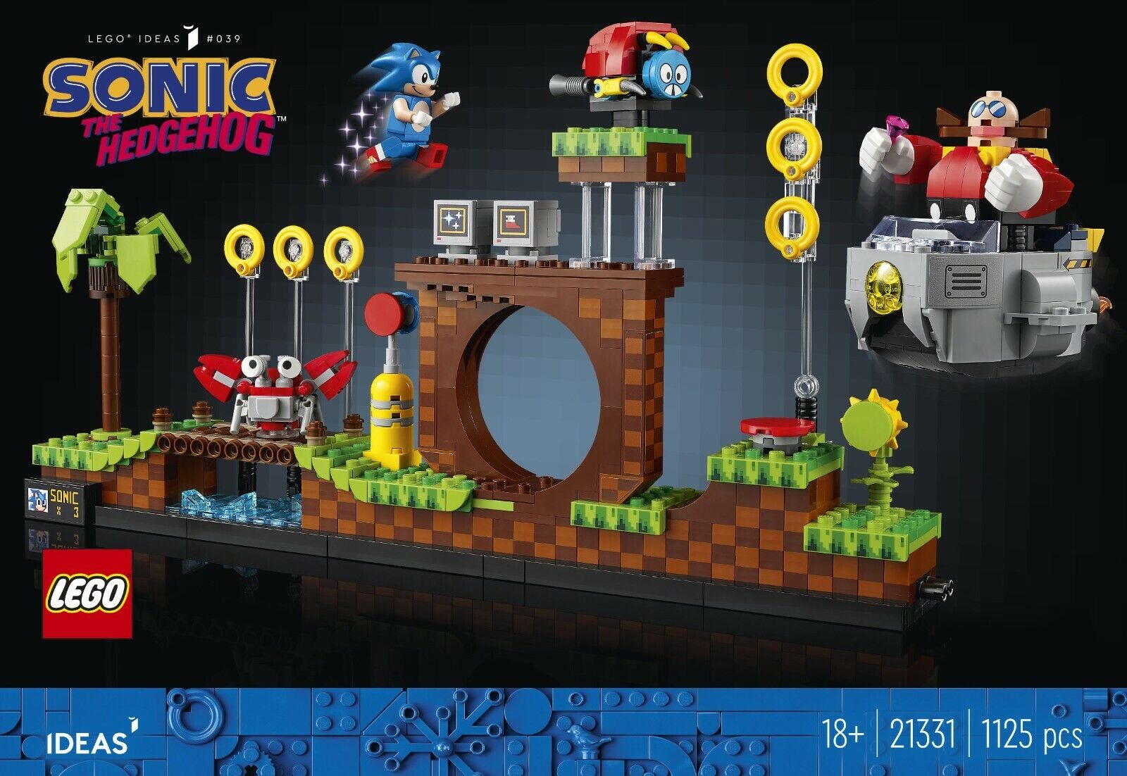 LEGO® Ideas Sonic the Hedgehog™ – Green Hill Zone model 21331