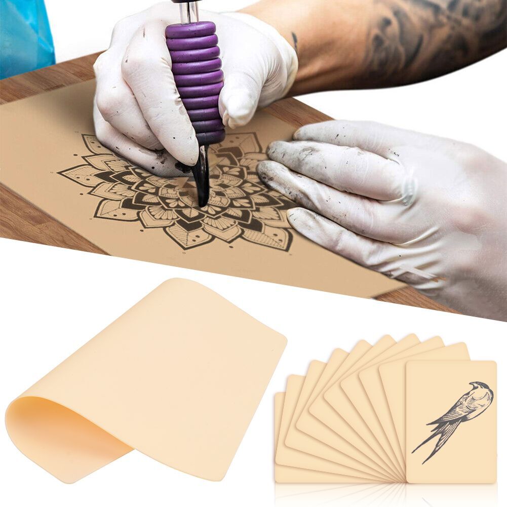 5 Stück Tattoo-Übungshaut Aus Silikon – 3 Mm Dick, 30x15 Cm, Für Tätowierer Und Microblading