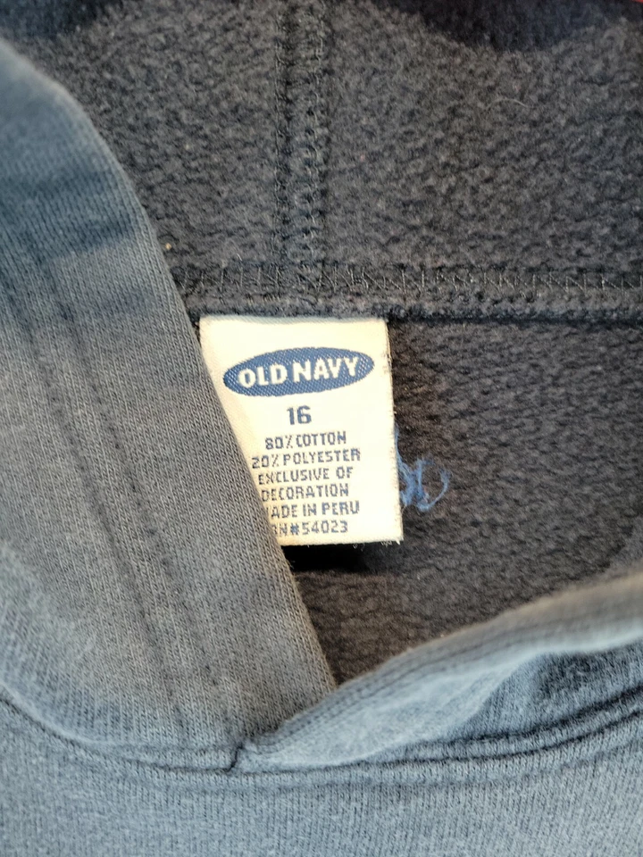 Sudadera con capucha Old azul marino manga larga logotipo para mujer 16 Foto 2 de 4