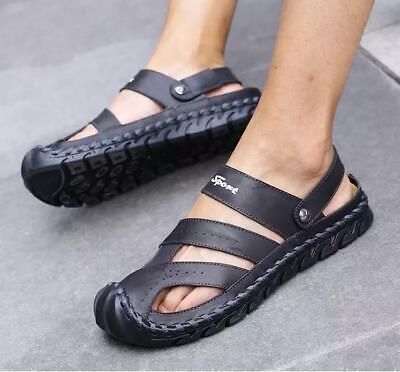 Men's Outdoor Hiking Genuine Leather Sandals Summer Camping Fisherman Shoes Sz Men's Outdoor Hiking Genuine Leather Sandals Summer Camping Fisherman Shoes Sz