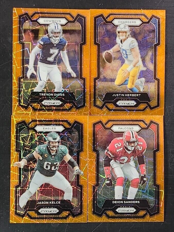 2023 Prizm Football ORANGE LAZER PRIZMS 1-250 You Pick the Card - Main Image