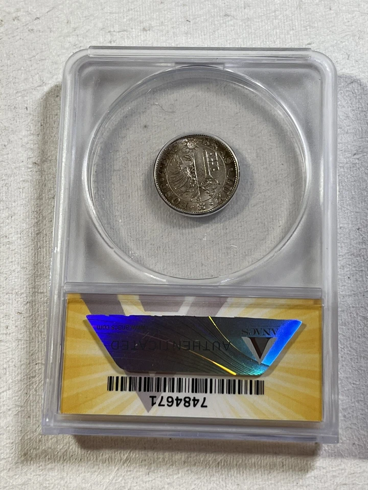 1839 Swiss Canton Geneva 4 Centimes Coin Graded MS 63 by ANACS Low Mintage - Image 4 of 4