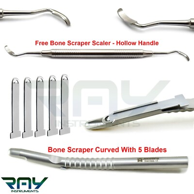 Bone Scraper Harvesting Bone Grafting Hollow Surgical Dental Implant Instruments
