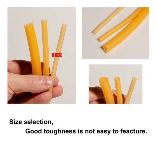 Yellow Natural Latex Rubber Tubing Hose Slingshot Catapult Band Elastic 2mm~25mm - Picture 5 of 15