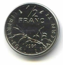 --- 50 Centimes Semeuse 1981 d'une Série Fleur de Coin