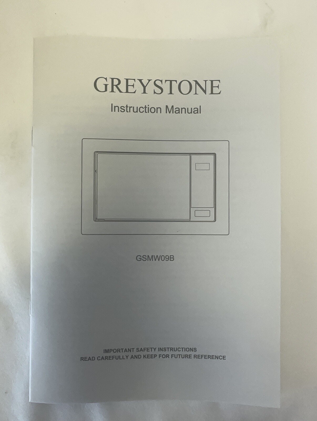 Greystone RV Camper Microwave 0.9 Cu Ft With Trim Ring BLACK Model 