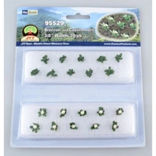 JTT SCENERY 95529 BROCCOLI & CAULIFLOWER HO-SCALE 3/8" WIDE 20 PER PACK JTT95529