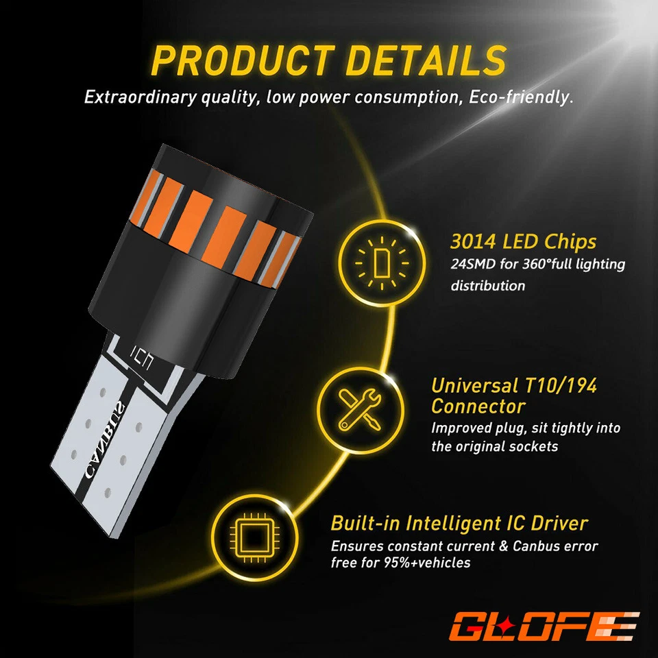 4x Bombillas de luces de señalización laterales delanteras y traseras para Audi A7 S7 RS7 Quattro 2012-2018 Foto 2 de 4