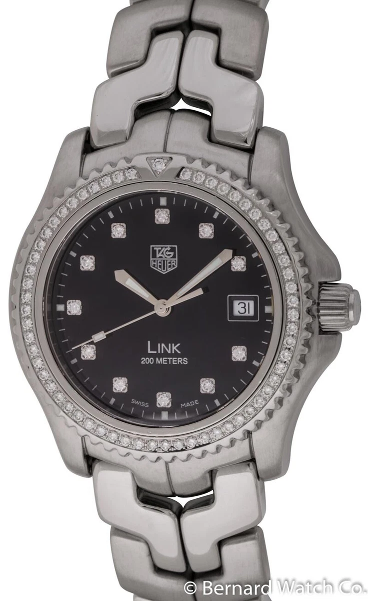 Tag heuer clearance diamond bezel mens