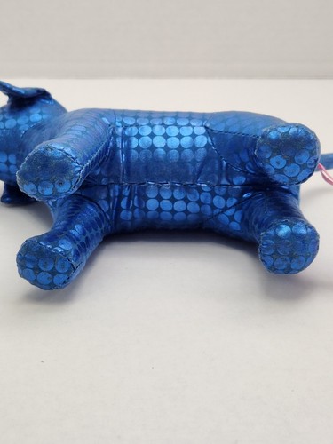 VICTORIA SECRET PINK 8" Metallic Blue Dog Plush Small Stuffed Animal Plush Dog - Picture 5 of 10