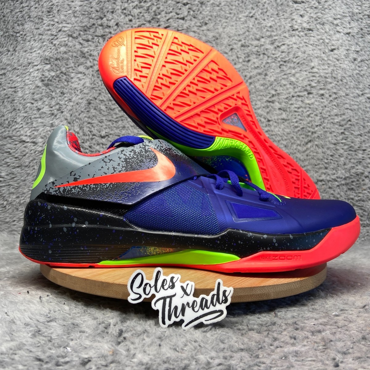 Nike KD 4 \'Nerf\' Size 14 Men Basketball Concord Electric Green FQ8180-400 KD 4 “Nerf”  main image 4