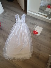 BNIP Vintage Ann Summers White Satin & Lace Royale Nightdress Size 10-14