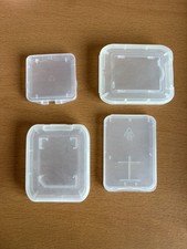 MIXED LOT OF TRANSPARENT PROTECTIVE MEMORY CARD BOXES STORAGE HOLDERS