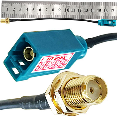 Fakra C-Buchse auf SMA-Buchse Fahrzeugantennen-Adapterkabel für GPS-Navigation