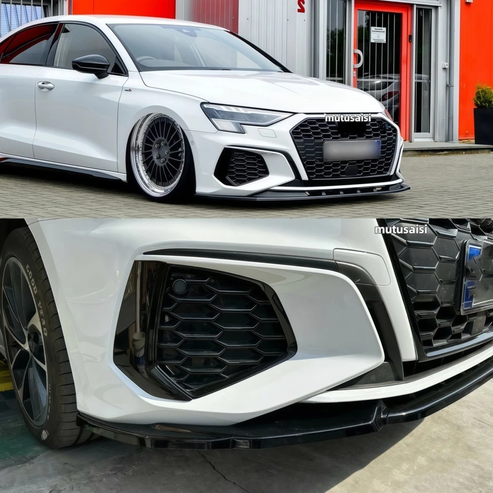 Para AUDI S3 A3 S-Line IV 8Y 2020-2023 Kit de separador de labios delanteros - Imagen 4 de 4