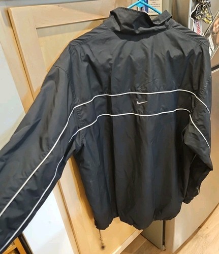 Nike 118245 Windbreaker Jacke Herren Größe Large schwarz durchgehender Reißverschluss weißes Logo - Bild 6 von 8