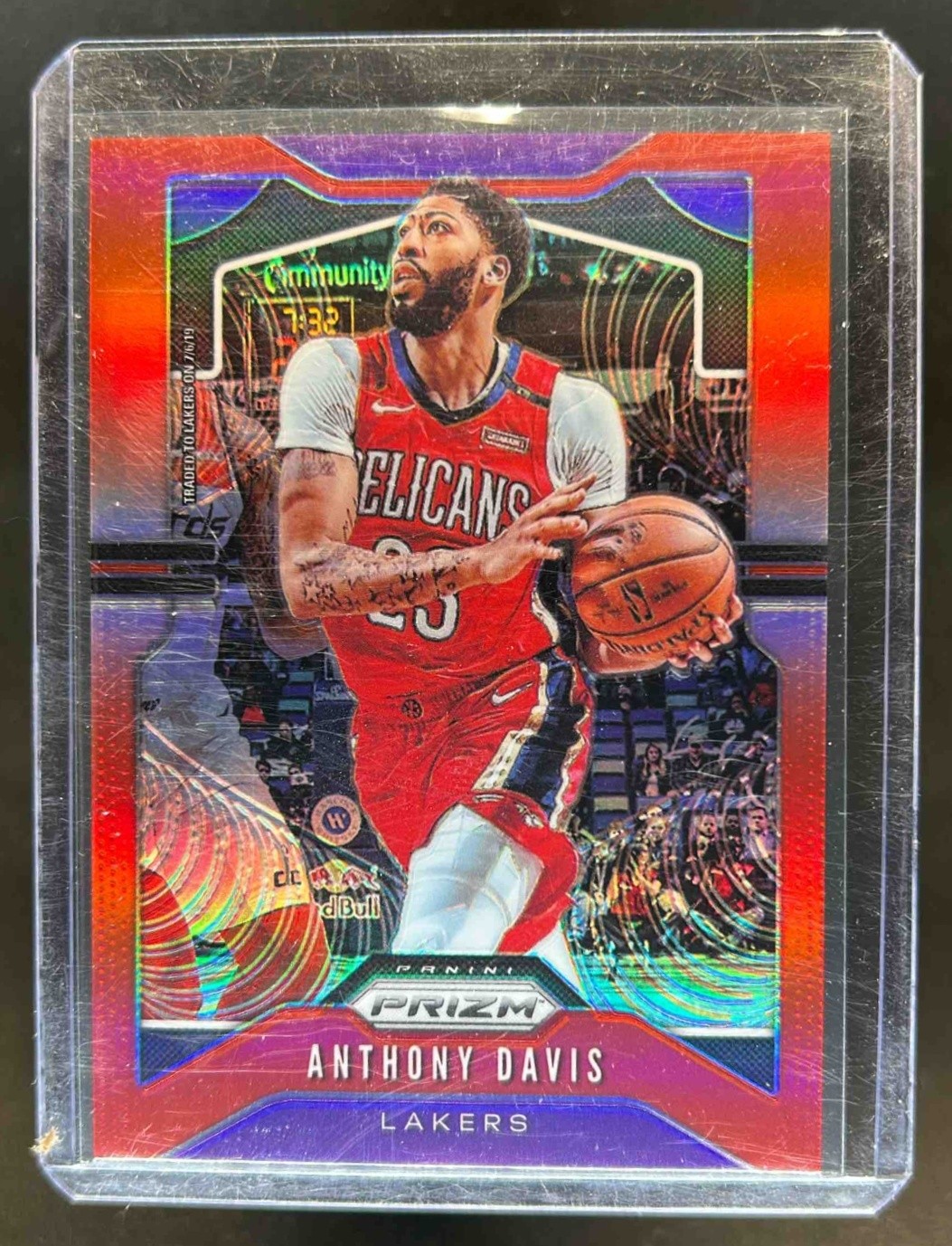 2019-20 Prizm Anthony Davis Prizms Red #16/299 Lakers